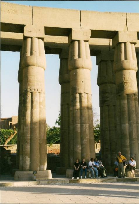 Fig. 8. Columns in sun court of Amenophis III.