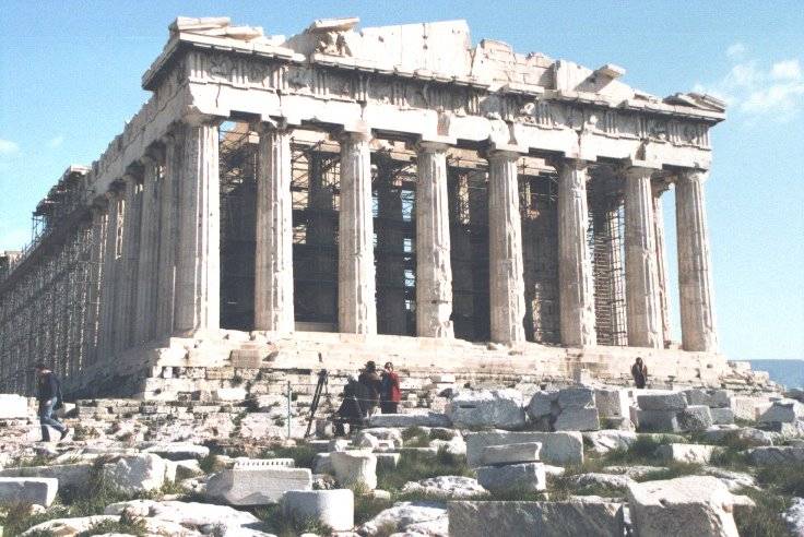 Fig. 2. View of western facade of the Parthenon.