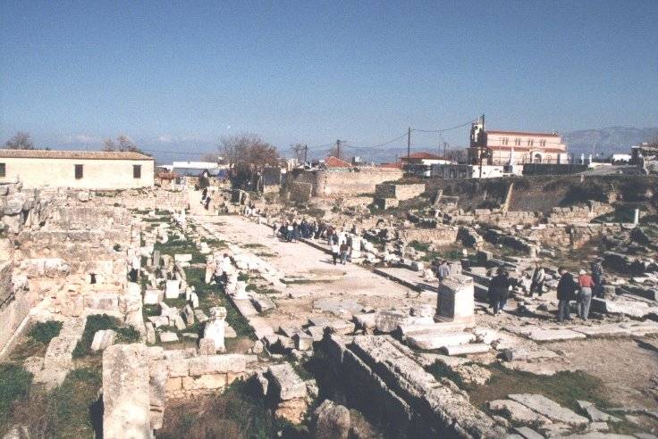 Fig. 2. View down Lechaion Road from Propylaia.