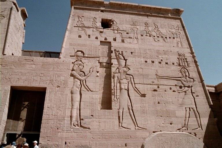Fig. 3. Temple of Isis at Philae fronted by 2nd Pylon, Ptolemy XII.