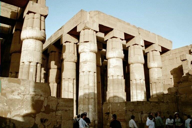 Fig. 6. Columns in sun court of Amenophis III.
